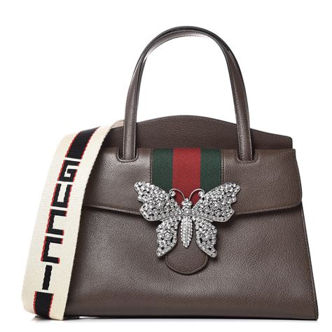 gucci brown bag with butterfly|gucci bag with butterfly buckle.